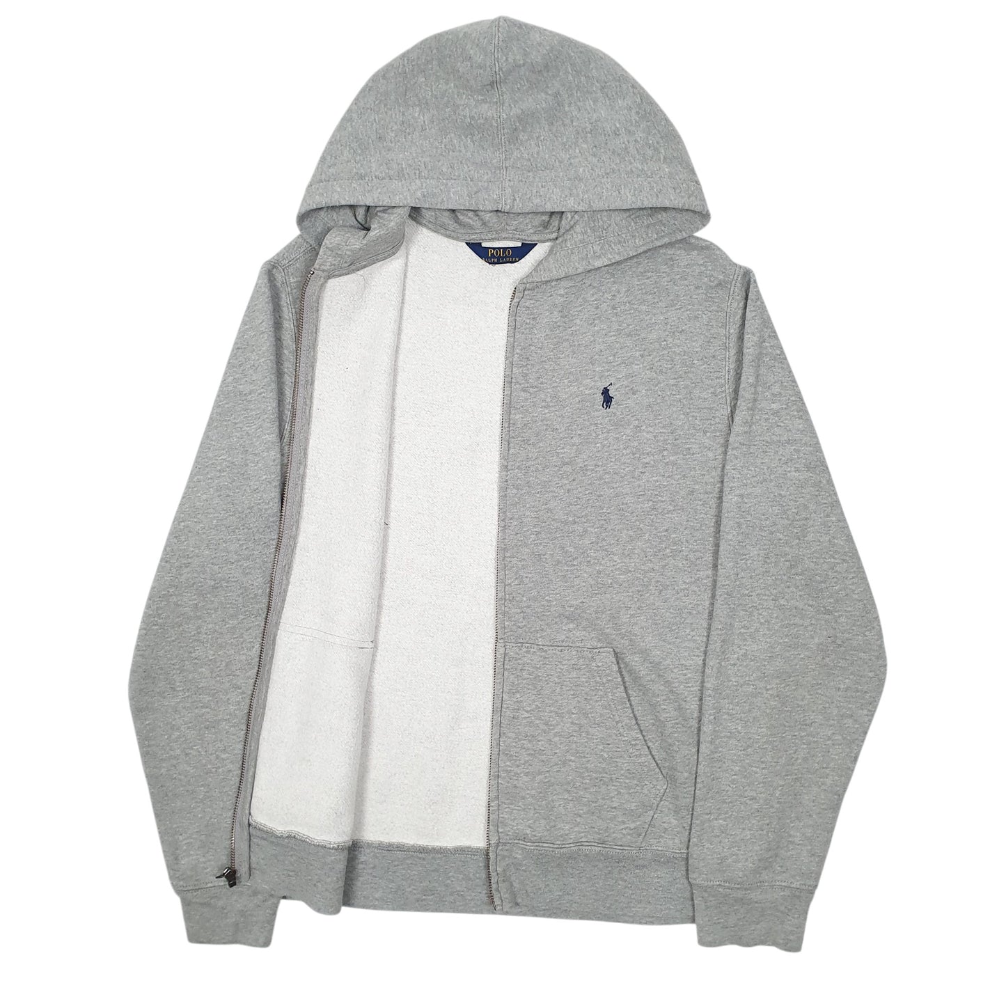 Mens Grey Polo Ralph Lauren Hoodie Full Zip Jumper