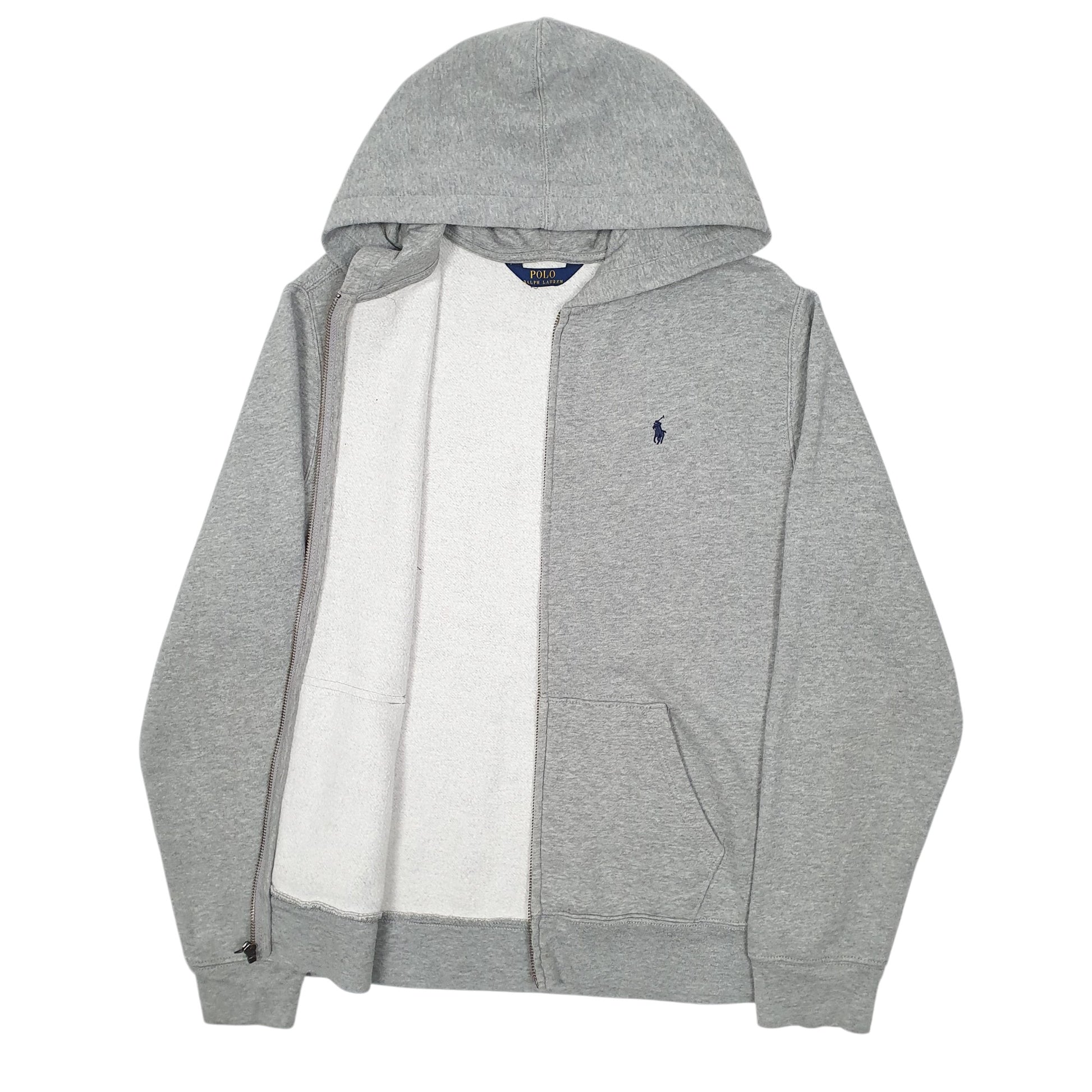 Mens Grey Polo Ralph Lauren Hoodie Full Zip Jumper