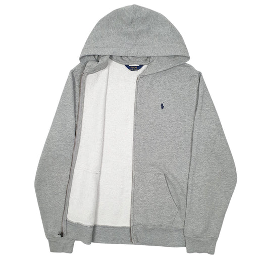 Mens Grey Polo Ralph Lauren Hoodie Full Zip Jumper