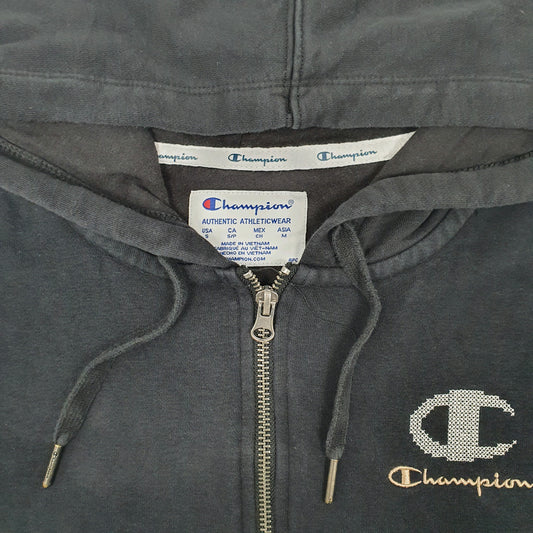 Womens Black Champion  Full Zip Jumper