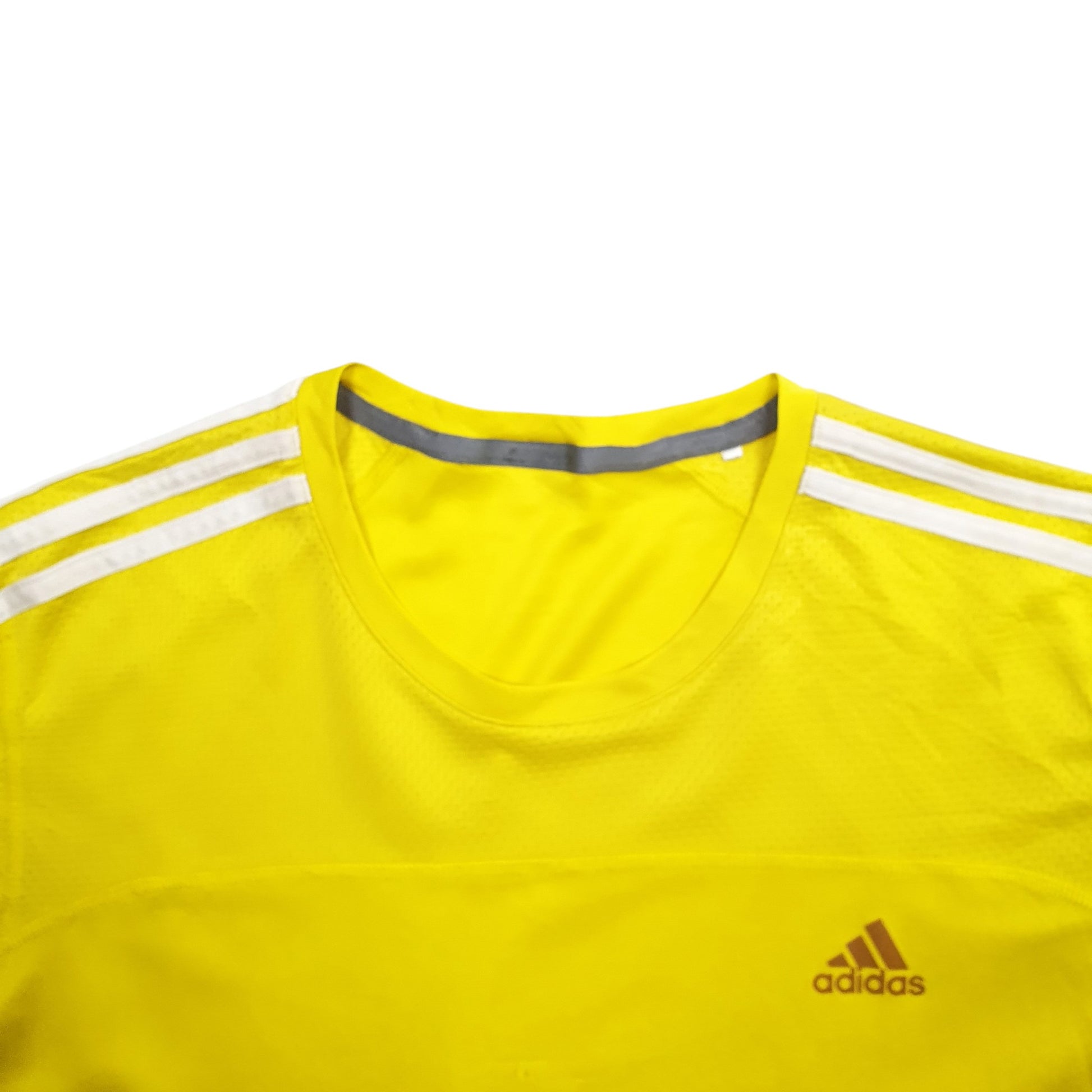 Mens Yellow Adidas  Short Sleeve T Shirt