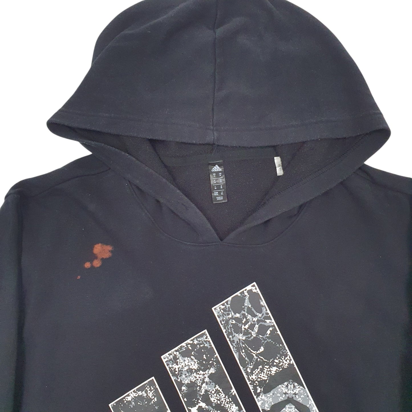 Womens Black Adidas Spellout Hoodie Jumper