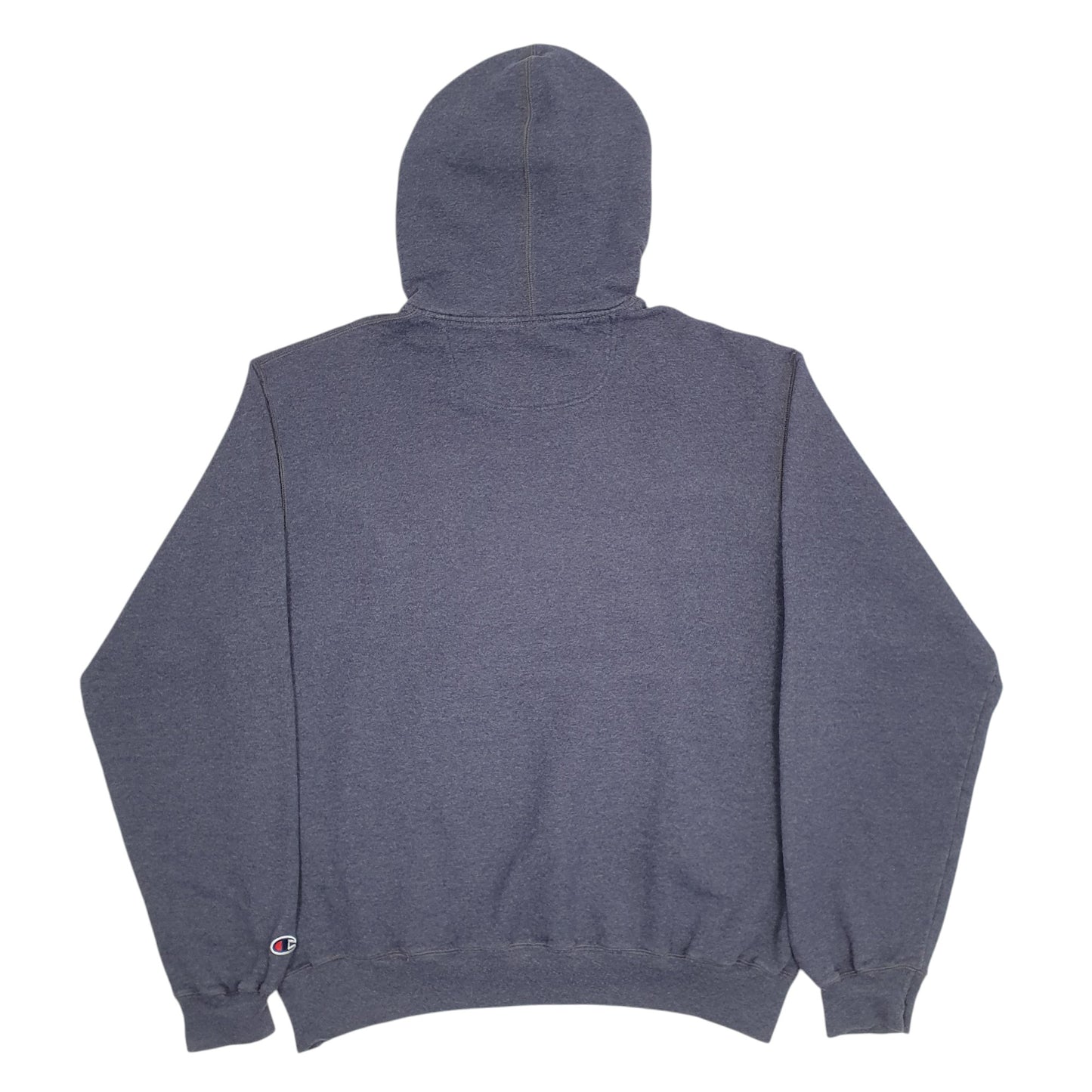 Mens Blue Champion Athletic Department Spellout Hoodie Jumper