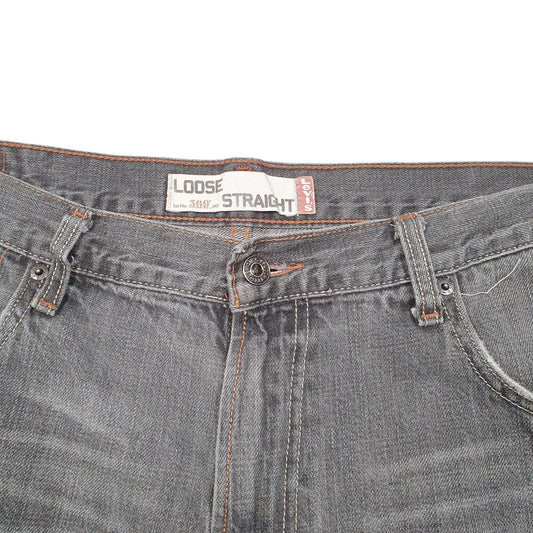 Mens Grey Levis Straight 569 JeansW36 L30