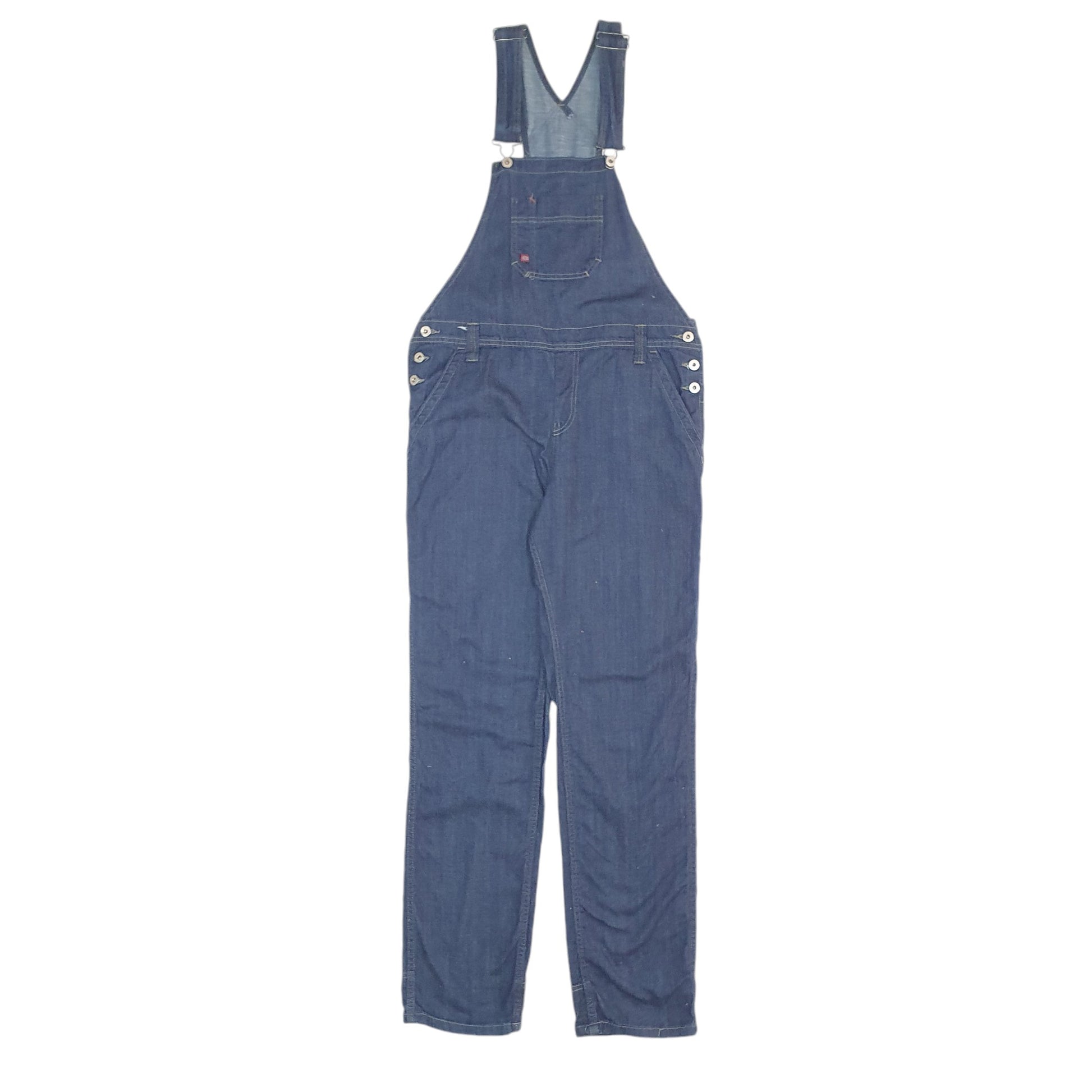 Mens Navy Dickies Denim Overalls Bib Dungaree Trousers