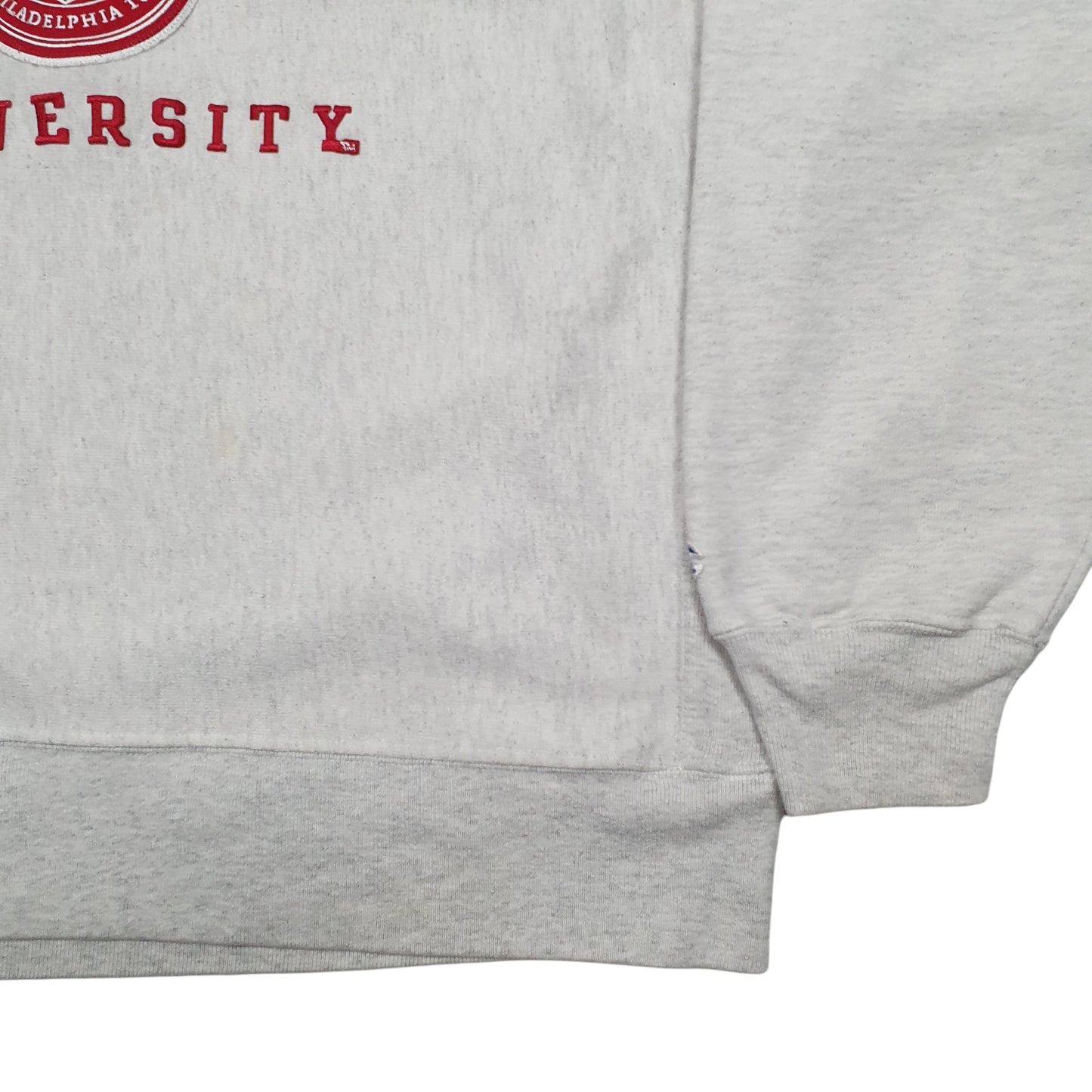 Mens Grey Champion Reverse Weave USA College Crewneck Jumper