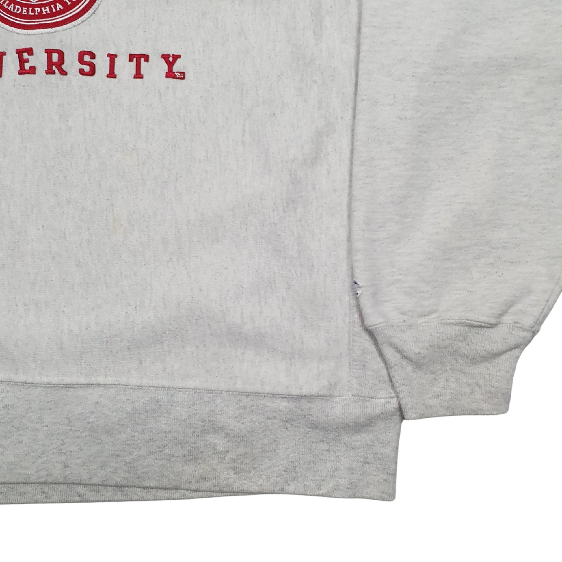 Mens Grey Champion Reverse Weave USA College Crewneck Jumper