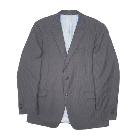 Mens Black Tommy Hilfiger Pinstripe  Coat