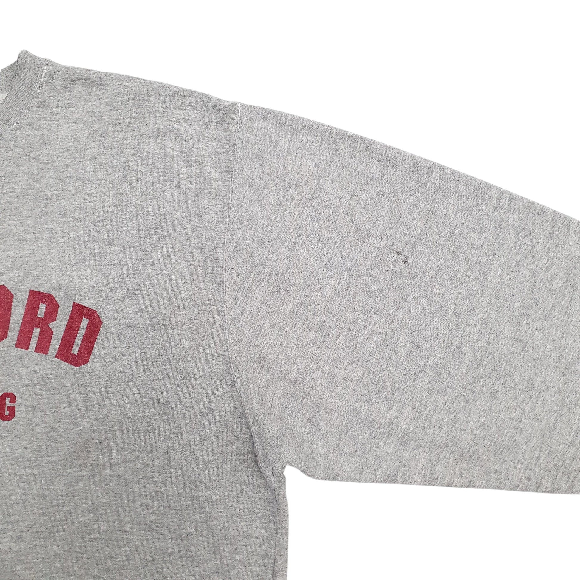 Mens Grey Nike Stanford Spellout 2000's Crewneck Jumper