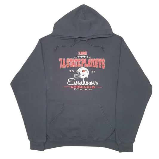 Mens Black Unbranded HSA Eisenhower Cardinals Football 2021 Hoodie Jumper