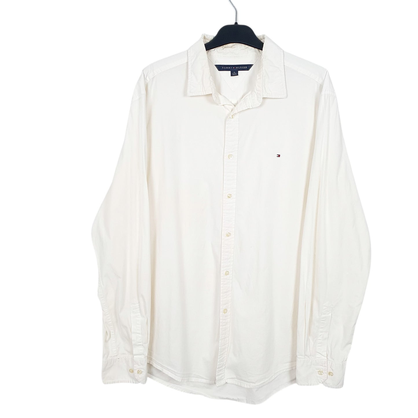 Mens Cream Tommy Hilfiger  Long Sleeve Shirt