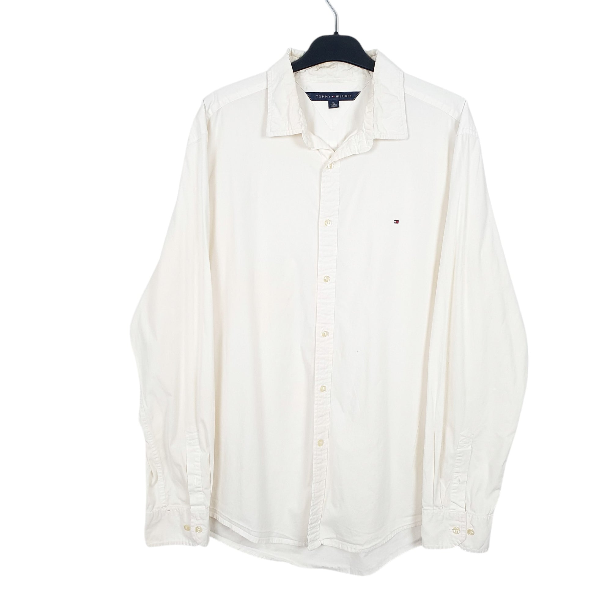 Mens Cream Tommy Hilfiger  Long Sleeve Shirt