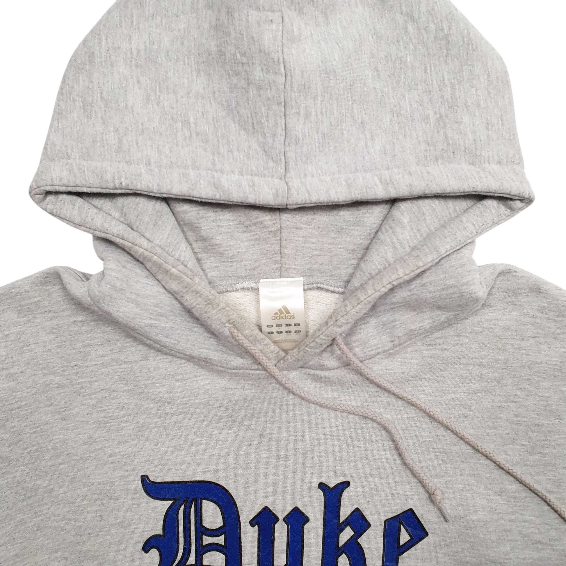 Mens Grey Adidas Duke Tennis Spellout Hoodie Jumper