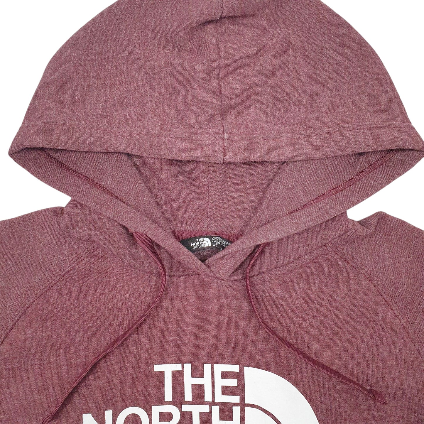 Womens Burgundy The North Face Spellout Lightweight Hoodie Jumper