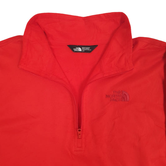 Mens Red The North Face  Quarter Zip Jumper