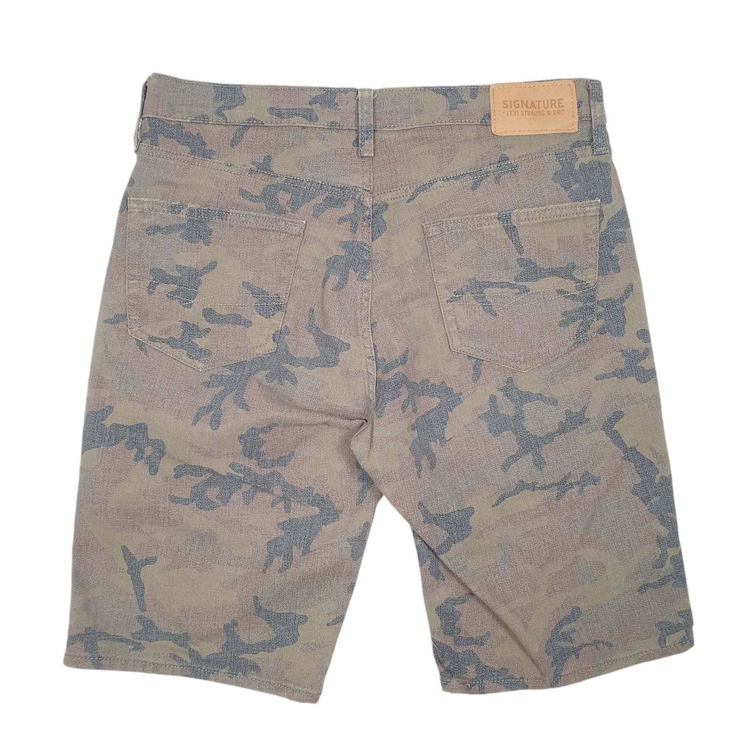 Mens Khaki Levis Denim Jeans Jorts Signature Camouflage Cammo Regular Denim Shorts