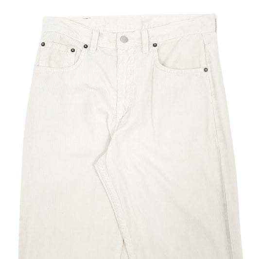 Mens Cream Levis  Corduroy Trousers