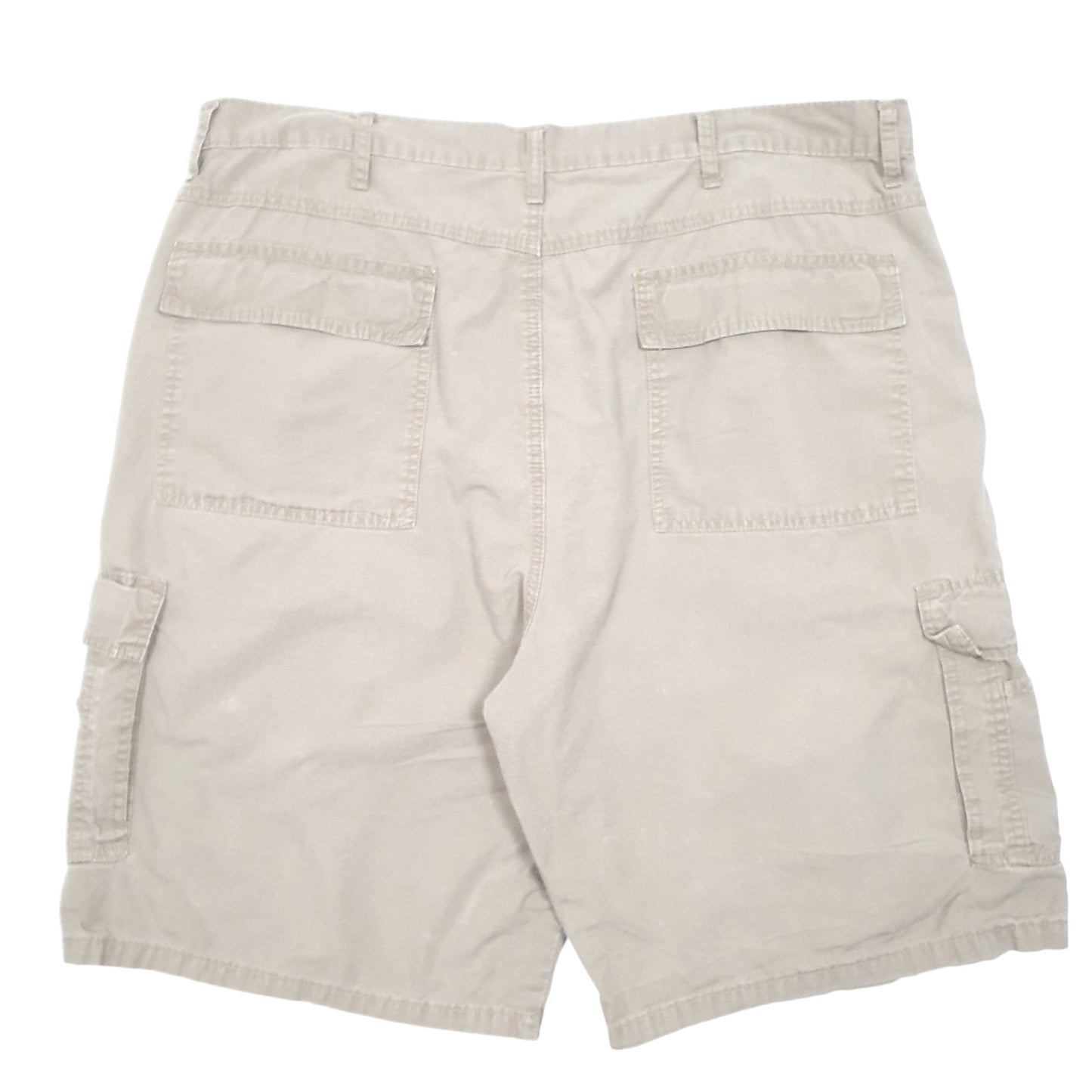 Mens Beige Wrangler Ripstop Combat Cargo Shorts