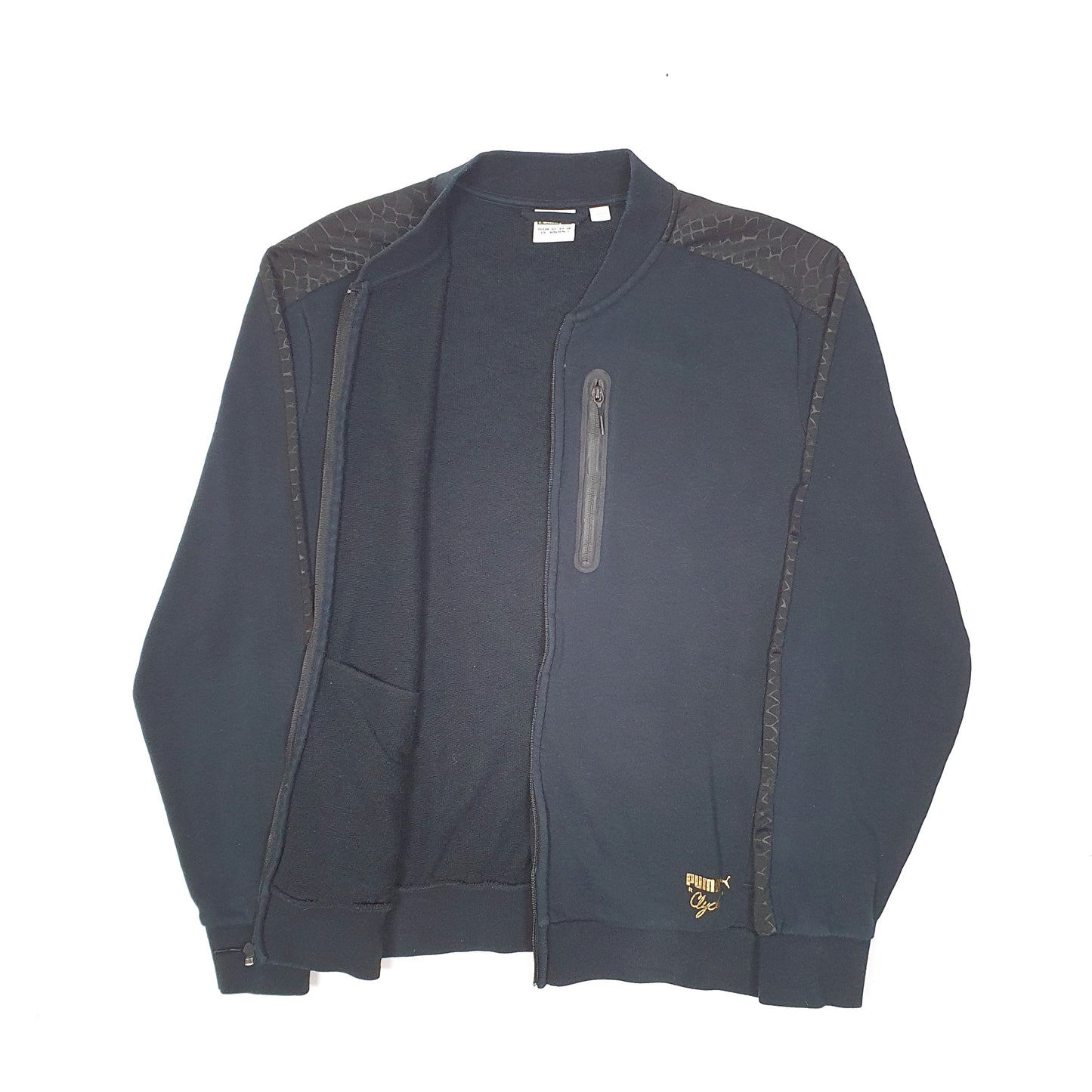 Mens Black Puma Clyde 1973 Full Zip Jumper