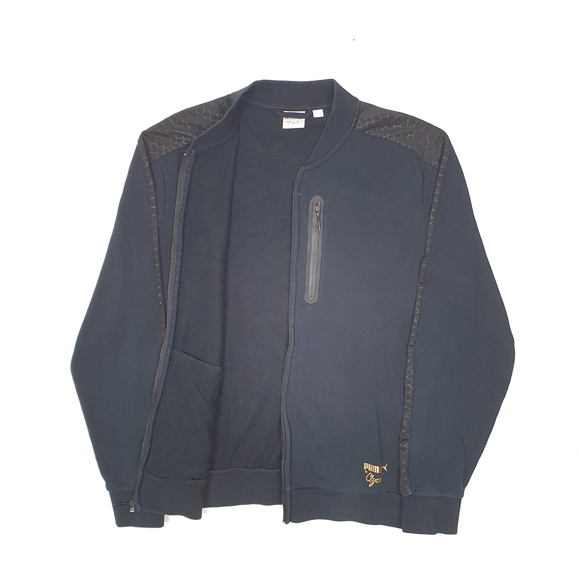 Mens Black Puma Clyde 1973 Full Zip Jumper