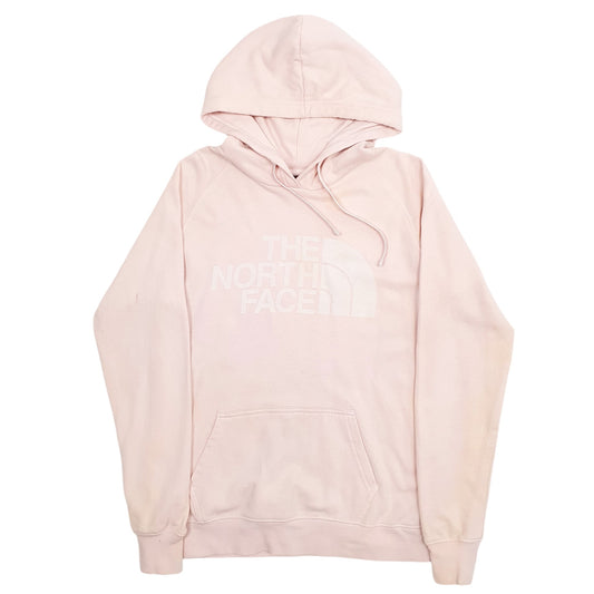 Womens Pink The North Face Spellout Hoodie Jumper