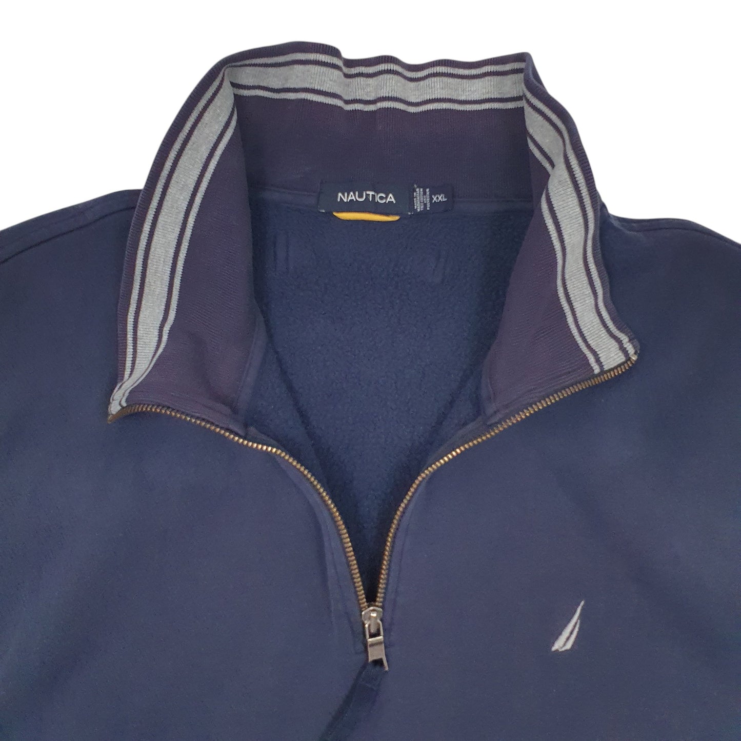 Mens Navy Nautica  Quarter Zip Jumper