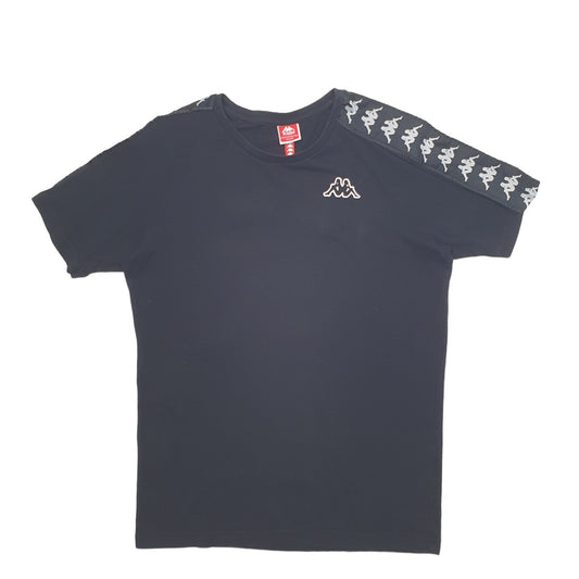 Mens Black Kappa  Short Sleeve T Shirt