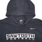 Mens Black Nike Sawtooth Football Spellout Hoodie Jumper