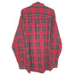 Mens Red L.L.Bean Tall Flannel Overshirt Shacket Lumberjack Tartan Long Sleeve Shirt
