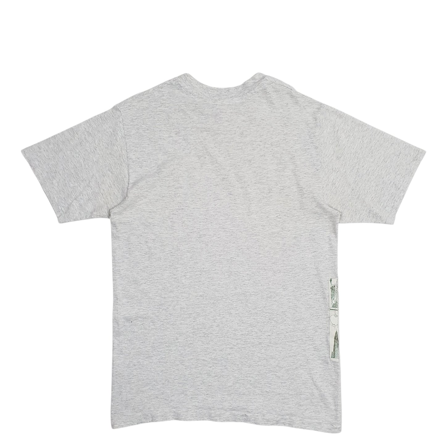 Mens Grey The Cotton Exchange Single Stitch Vintage 90s Made In USA Florida Spellout Short Sleeve T Shirt