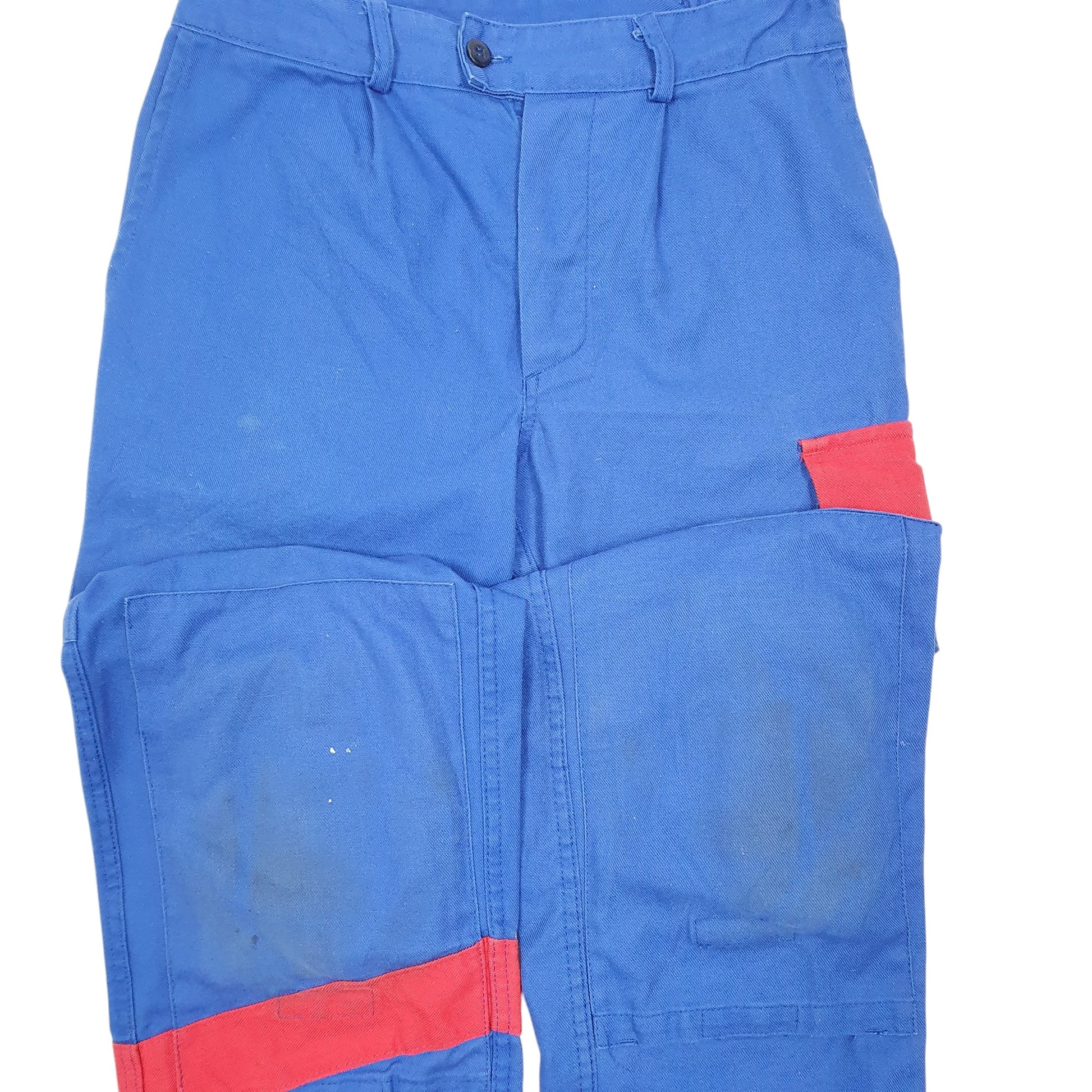 Mens Blue DMD France French Workwear Utility Pant Knee Pads Cargo Trousers