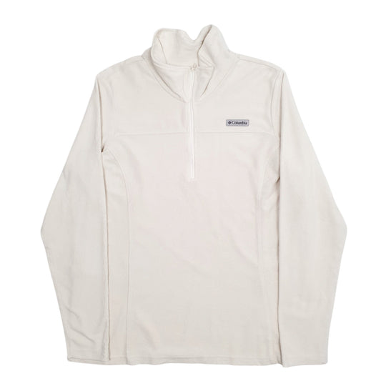 Womens Cream Columbia  Quarter Zip Jumper