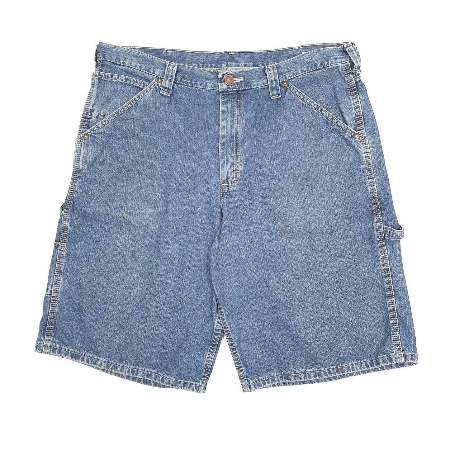 Mens Blue Lee Dungarees Jorts Denim Shorts