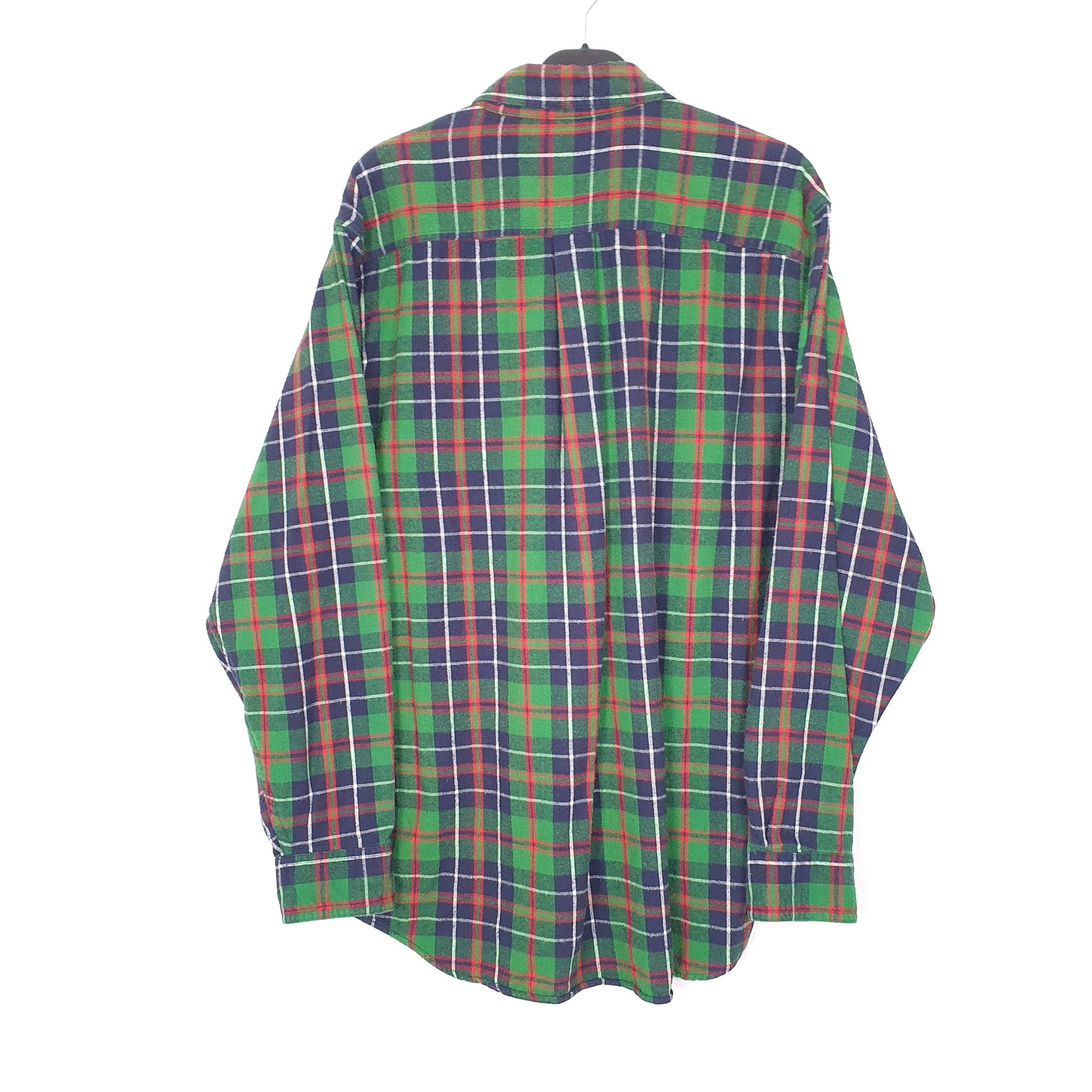 Mens Green L.L.Bean Flannel Overshirt Long Sleeve Shirt