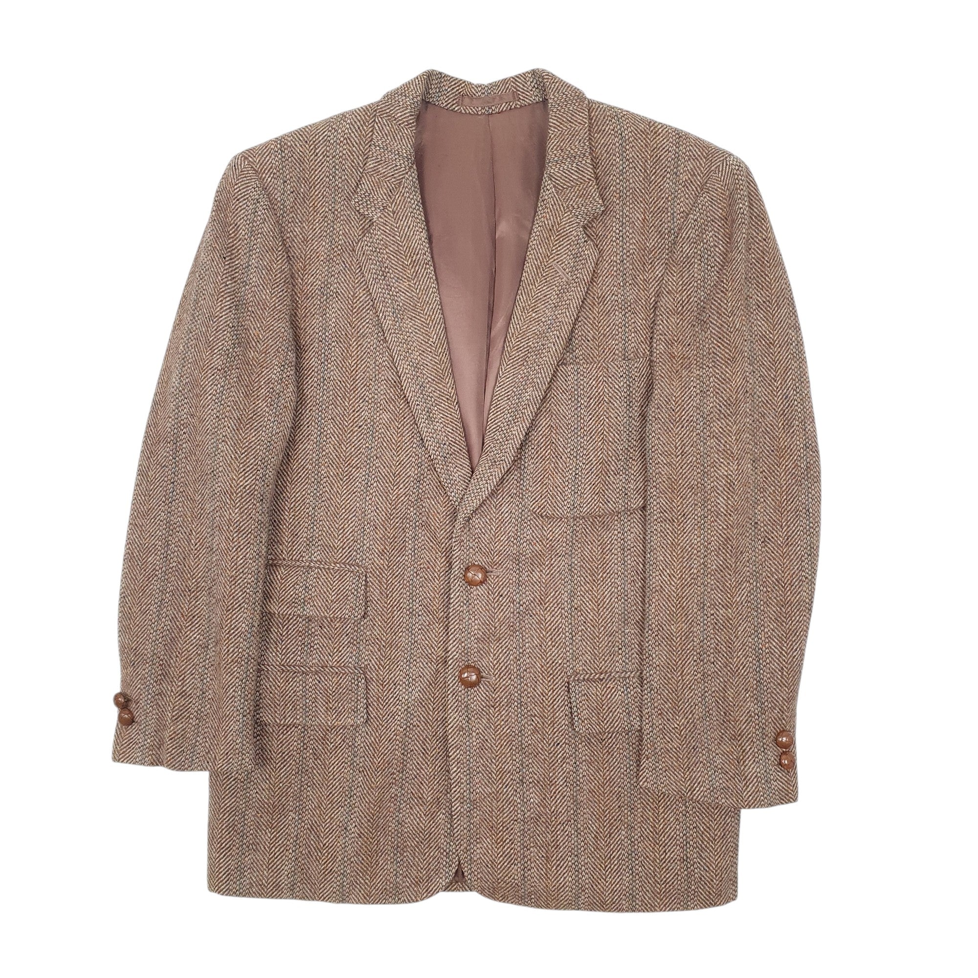 MARGARET HOWELL×Harris Tweed ツイードジャケット Ｍ RAGLAN BLAZER | DRY HERRINGBONE WOOL | CHARCOAL