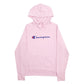 Womens Pink Champion Spellout Hoodie Jumper