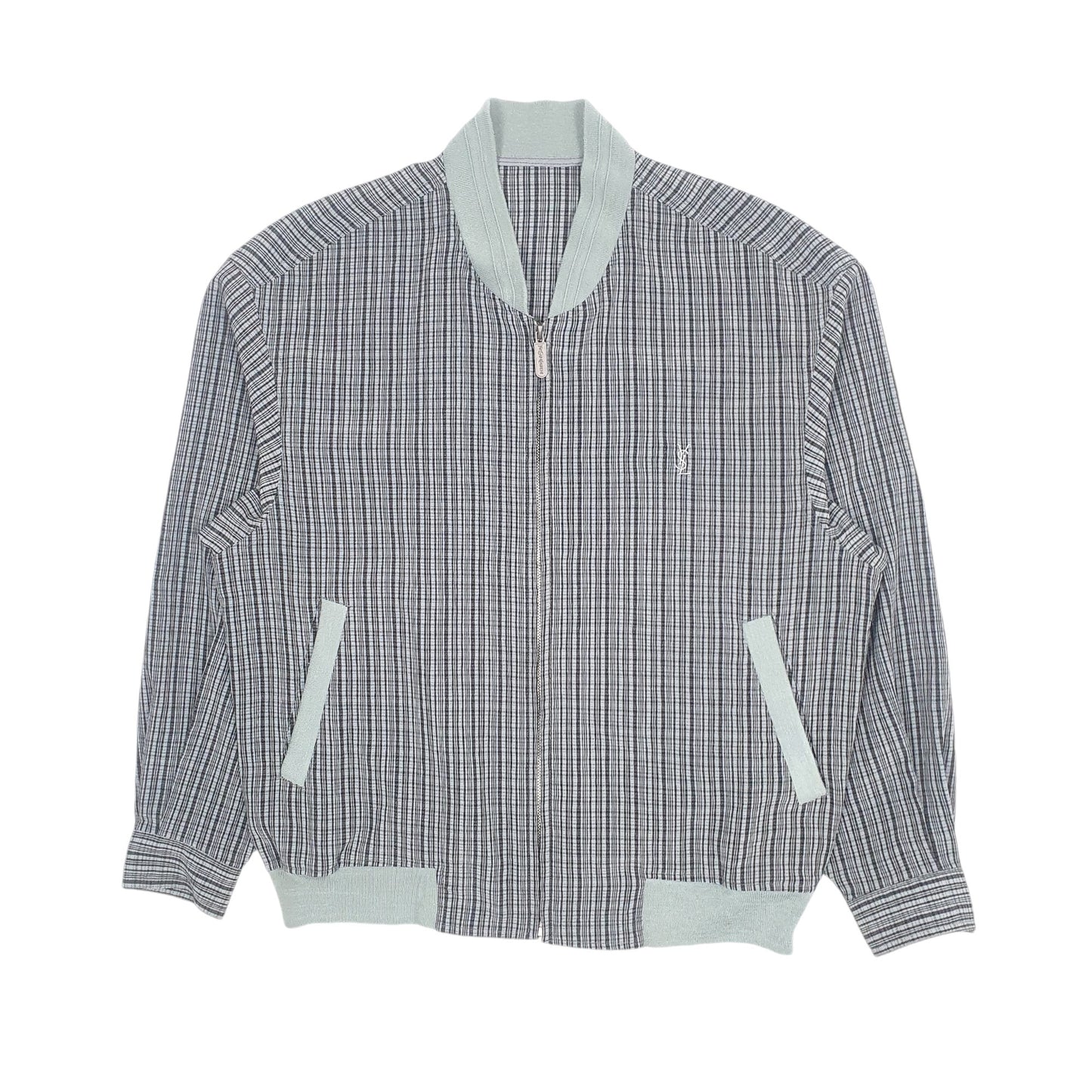 Mens Grey Yves Saint Laurent Bomber  Coat