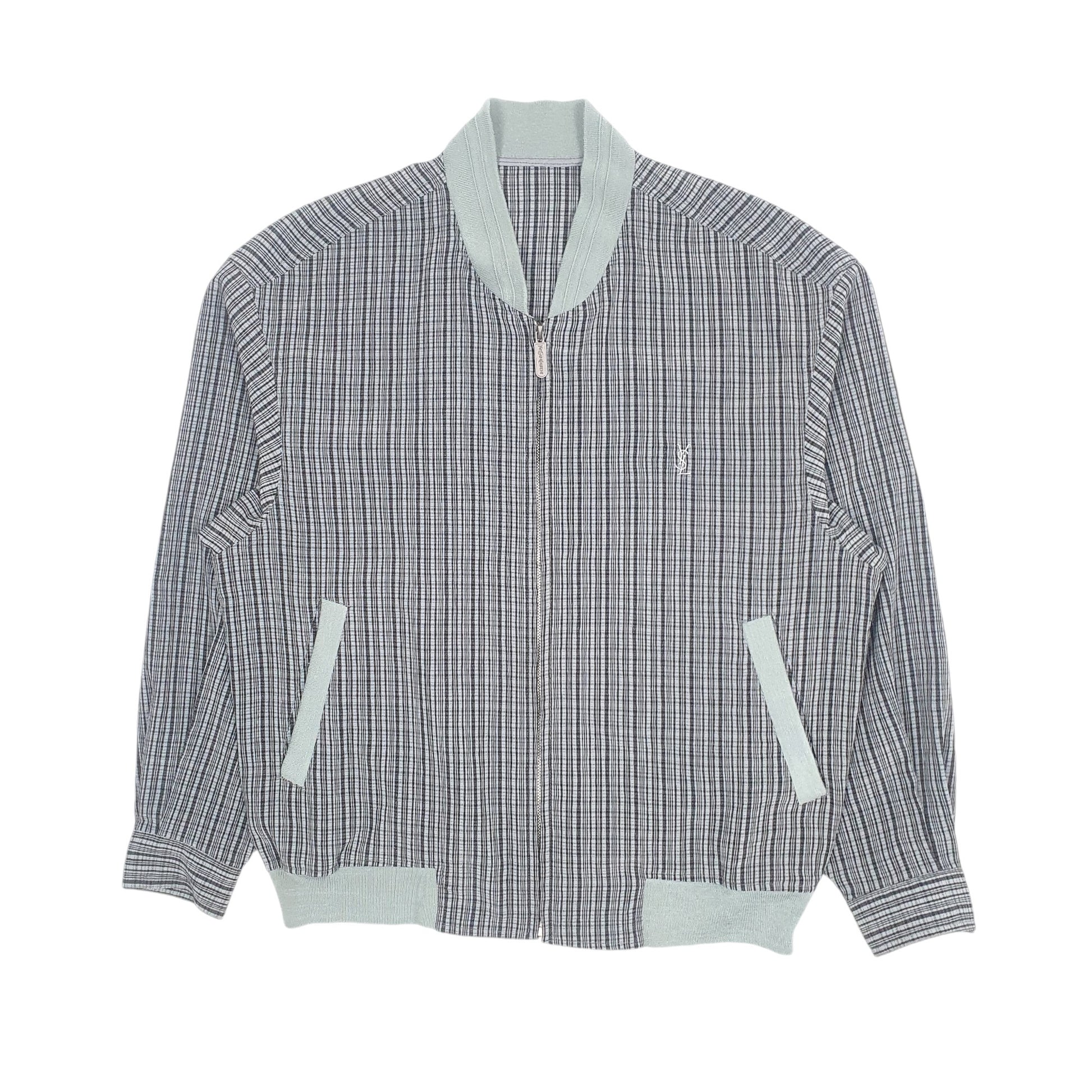 Mens Grey Yves Saint Laurent Bomber  Coat