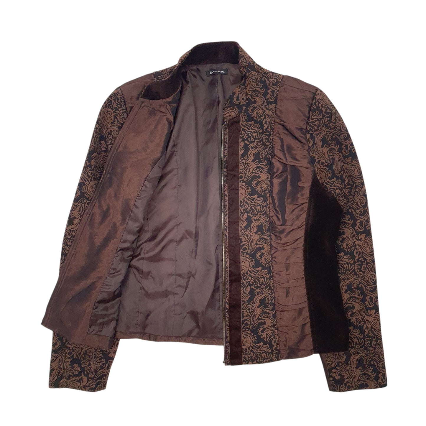 Womens Brown Brandtex Floral  Coat