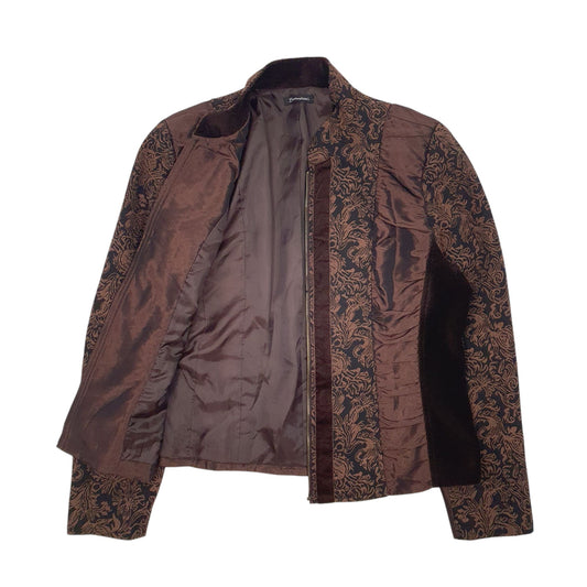 Womens Brown Brandtex Floral  Coat