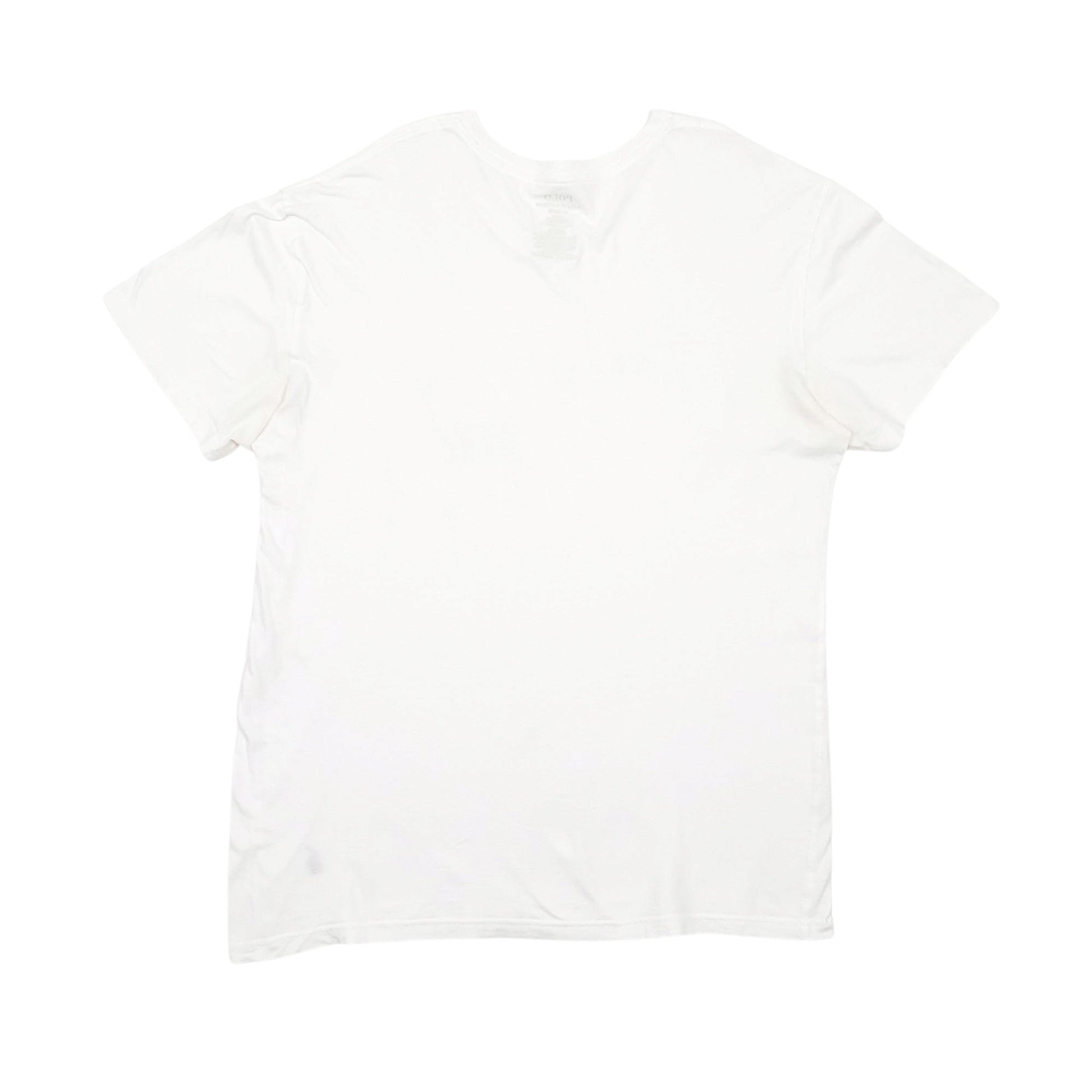 Mens White Polo Ralph Lauren V Neck Short Sleeve T Shirt