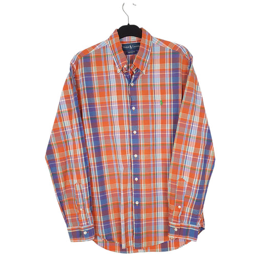 Mens Orange Ralph Lauren Oxford Long Sleeve Shirt