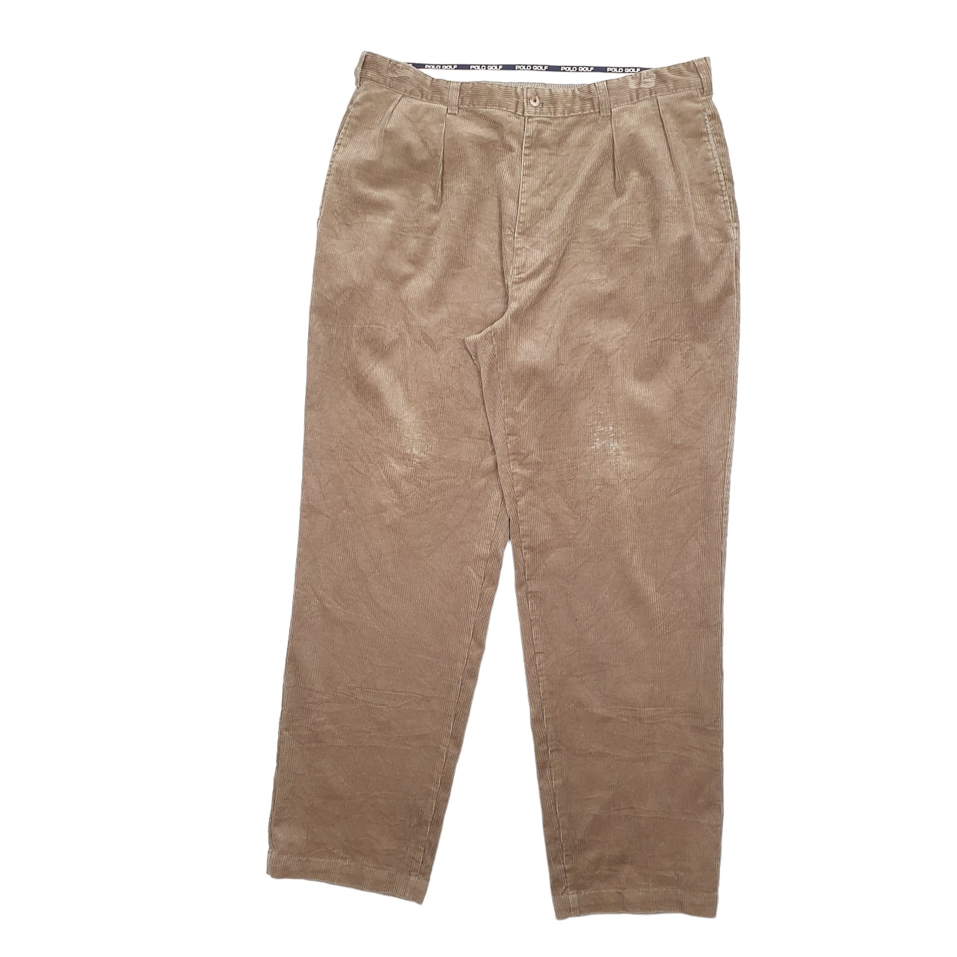 Mens Brown Polo Ralph Lauren Golf Sport Corduroy Trousers