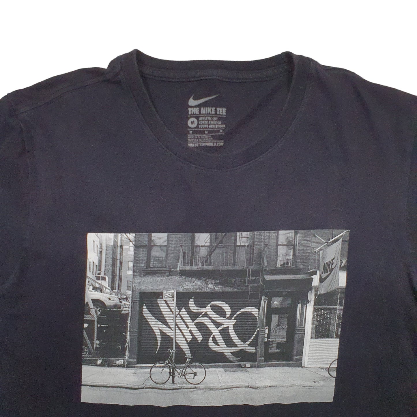 Mens Black Nike Graffiti Short Sleeve T Shirt