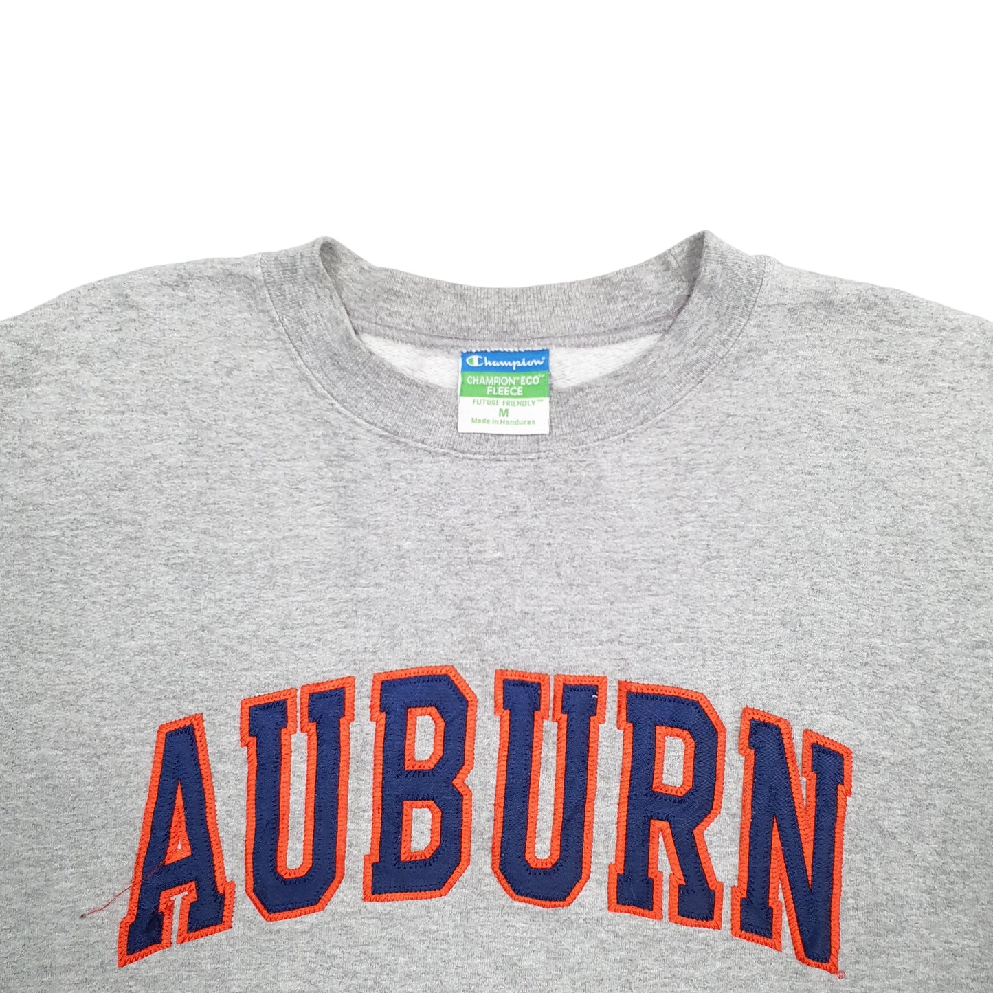 Mens Grey Champion Auburn Spellout Crewneck Jumper