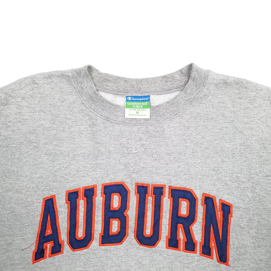 Mens Grey Champion Auburn Spellout Crewneck Jumper