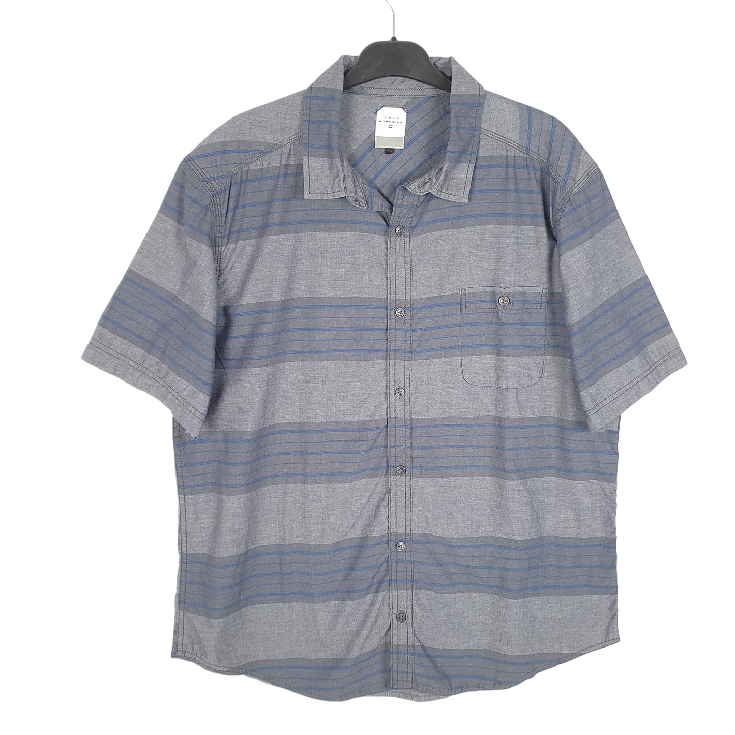 Mens Grey Burneside  Short Sleeve Shirt