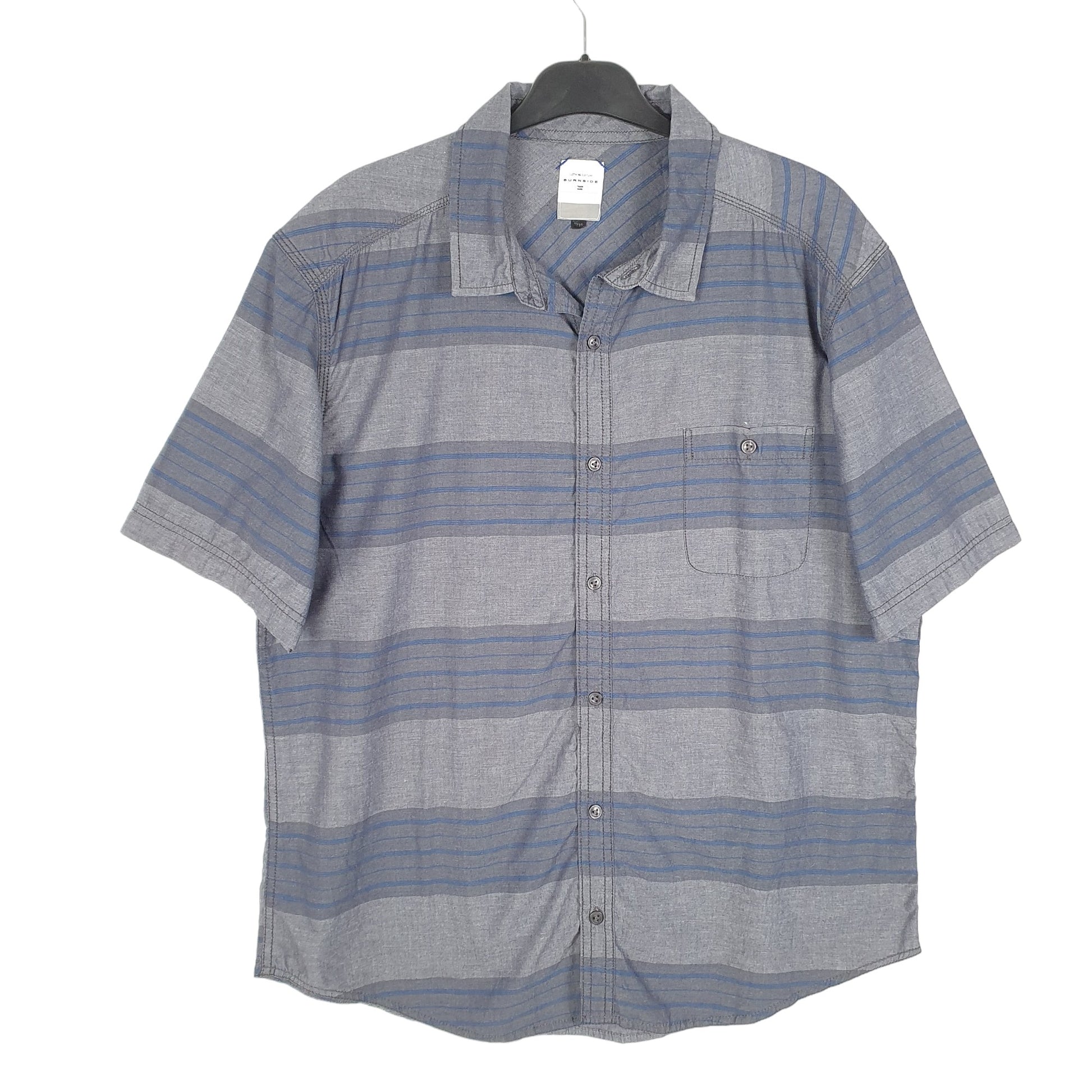 Mens Grey Burneside  Short Sleeve Shirt