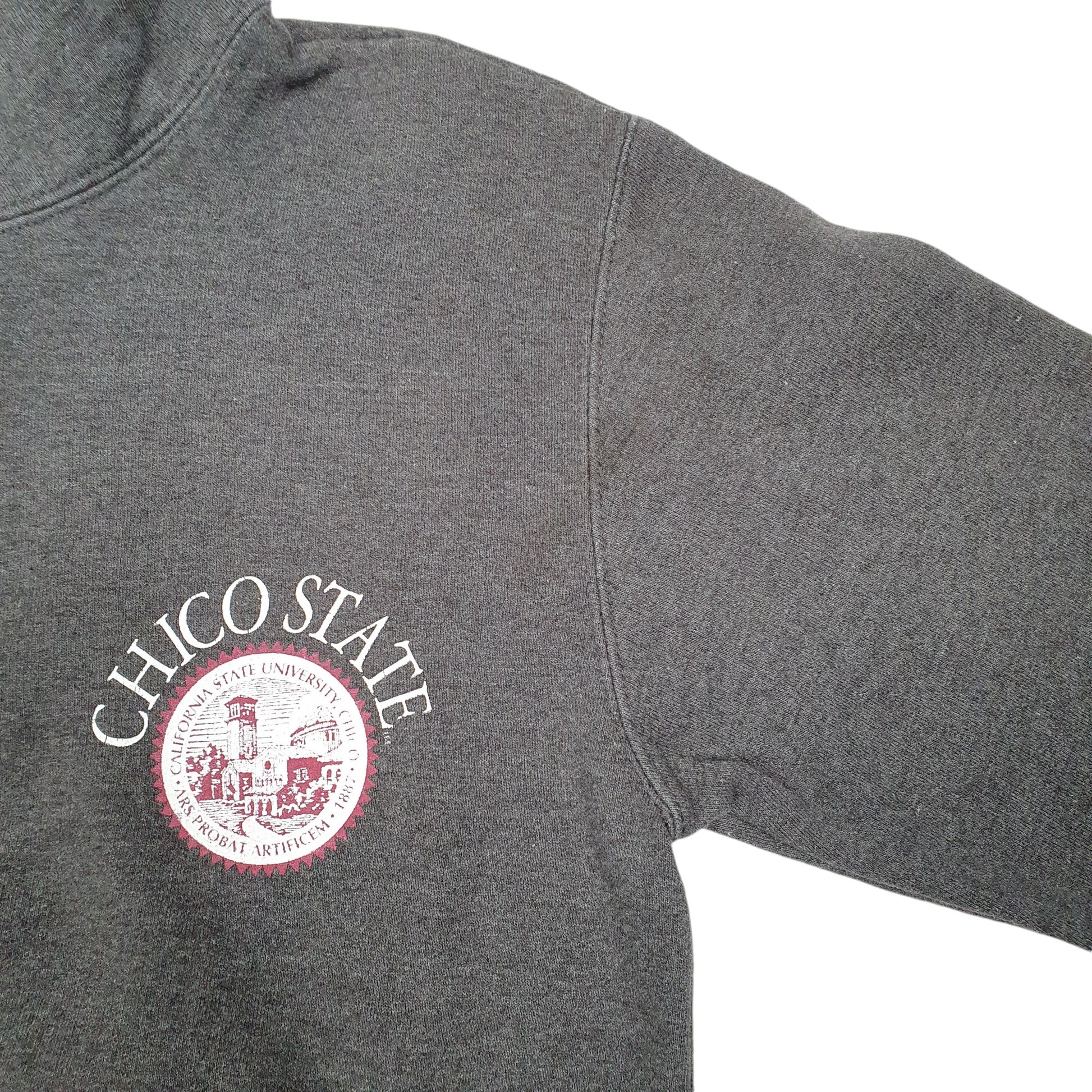 Mens Grey Champion Chico State University California USA Quarter Zip Jumper