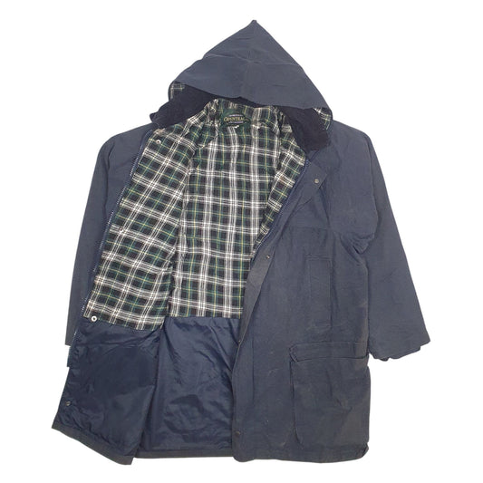 Mens Navy Open Track   Coat